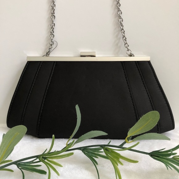 INC International Concepts Framed Wing Clutch, Black, NWT - Picture 2 of 8